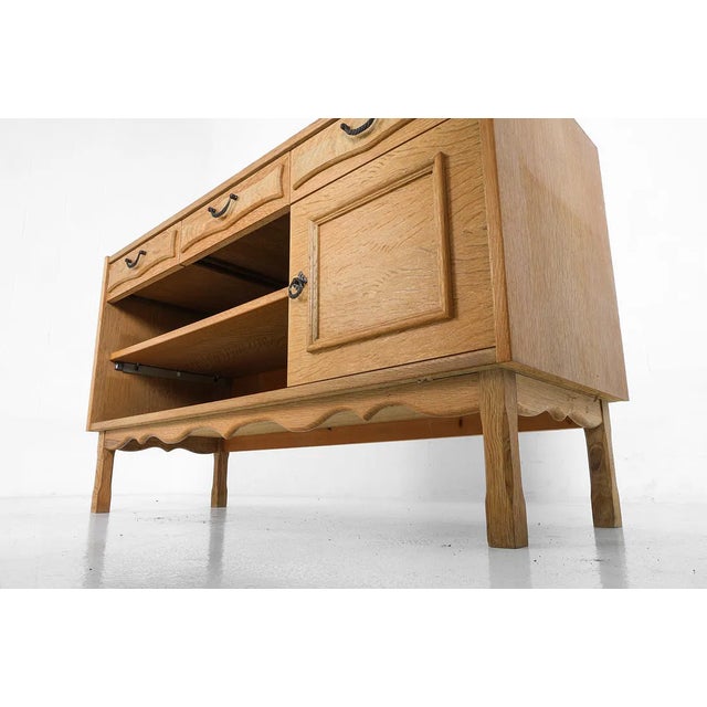 Style of Kjaernulf Danish Oak Cabinet C. 1970s For Sale - Image 10 of 11