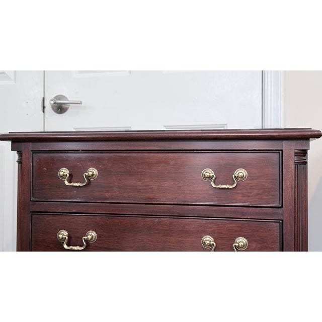 Henkel Harris Henkel Harris Pair of Solid Mahogany Nightstands For Sale - Image 4 of 6