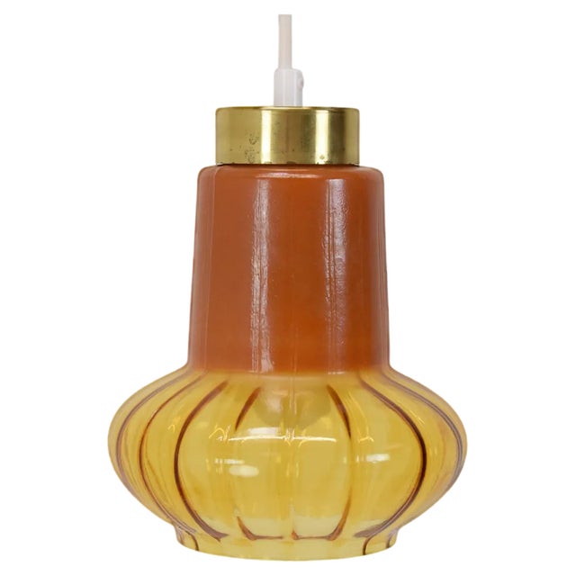 Mid-Century Glass Pendant, 1960s For Sale