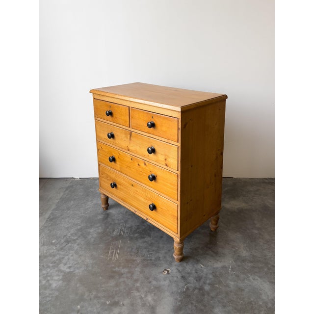 Tan Antique 18th Century English Pine Georgian Chest of Drawers For Sale - Image 8 of 8