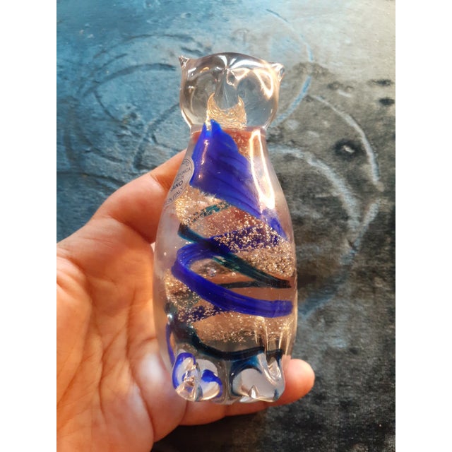 Italian 1990s Arte De Murano Italy Aventurine Cat Figurine For Sale - Image 3 of 7