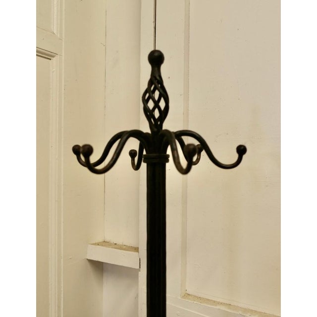Vintage Hall Stand in Wrought Iron, 1960 For Sale - Image 6 of 8