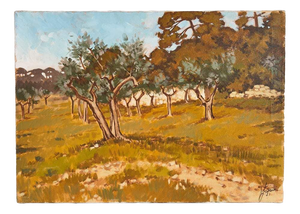 Unknown, Rural Landscape, 1980s, Oil on Canvas