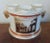 Antique c. 1810 English Derby porcelain bough pot with ram's head handles and associated lid, marked on the underside...