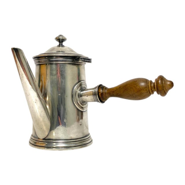 A beautiful antique Christofle hot chocolate pot (Cafetiere a Chocolat Chaud). Underside bears the Christofle stamp as...