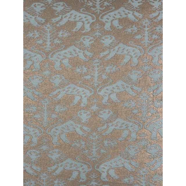 Custom Fortuny Decorative Pillows in Gilt Gold & Aquamarine, Italy For Sale - Image 13 of 13