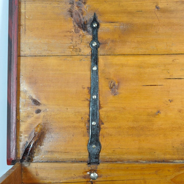 Early 19th Century German Folk-Art Bridal Chest, 1829 For Sale - Image 5 of 16