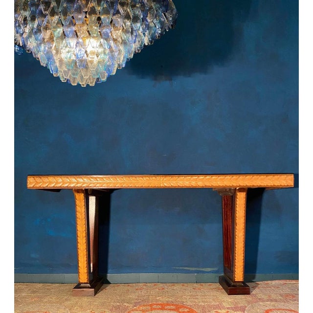 Art Deco Italian Console Table attributed to Osvaldo Borsani, 1940s For Sale - Image 6 of 10