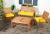 Modern Outdoor Living Set in Brown & Yellow - 4 Pieces For Sale - Image 3 of 8