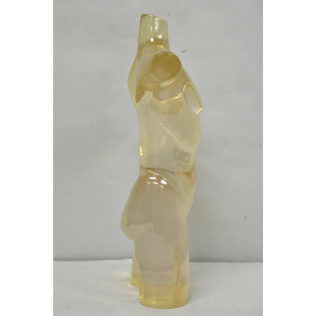 Vintage Mid Century Italian Modern Lucite Acrylic Nude Bust Modernist Sculpture For Sale - Image 9 of 18