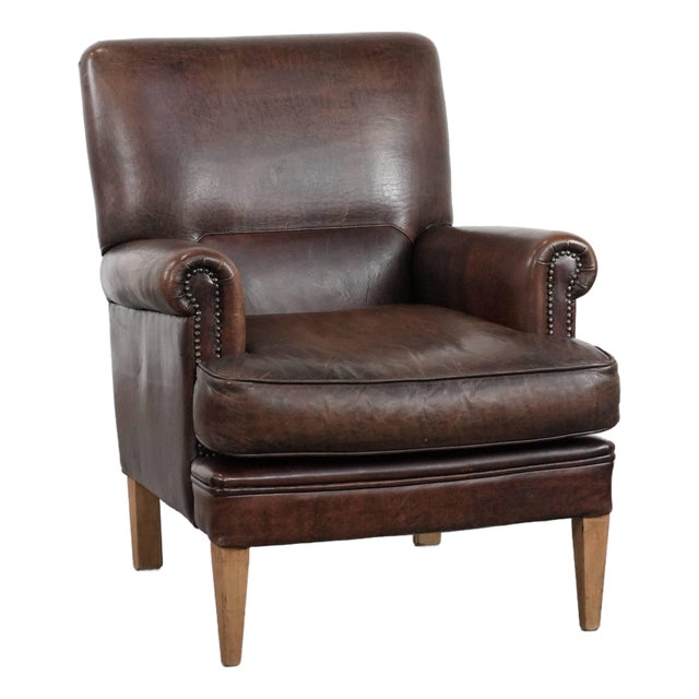 Vintage Armchair in Sheepskin For Sale