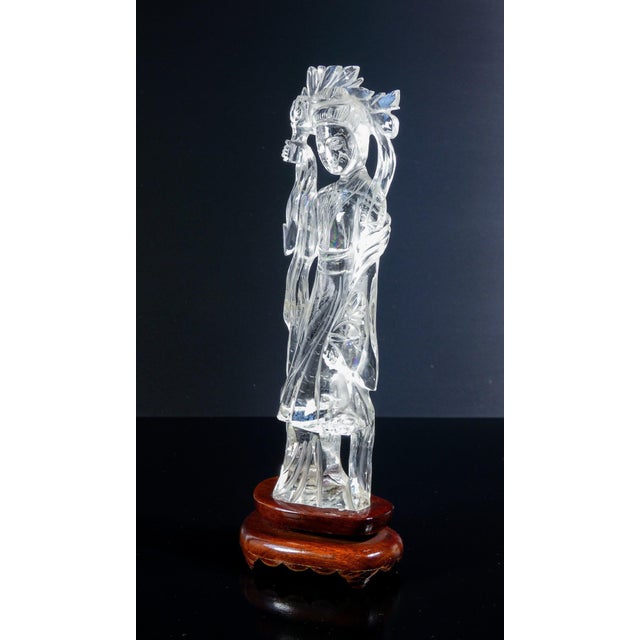 Rock Crystal Guanyin Sculpture For Sale - Image 3 of 18