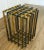 Modern 1970s Pierre Cardin Geometric Chrome & Brass Cage Dining Table For Sale - Image 3 of 7