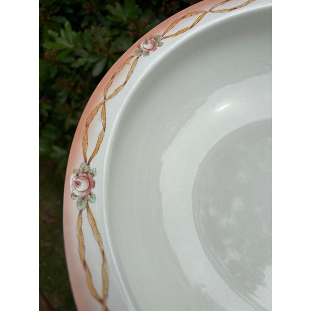 This exceptional large example of Crown Devon Fielding pitcher and wash bowl is absolutely stunning! The pitcher is 13.5"...