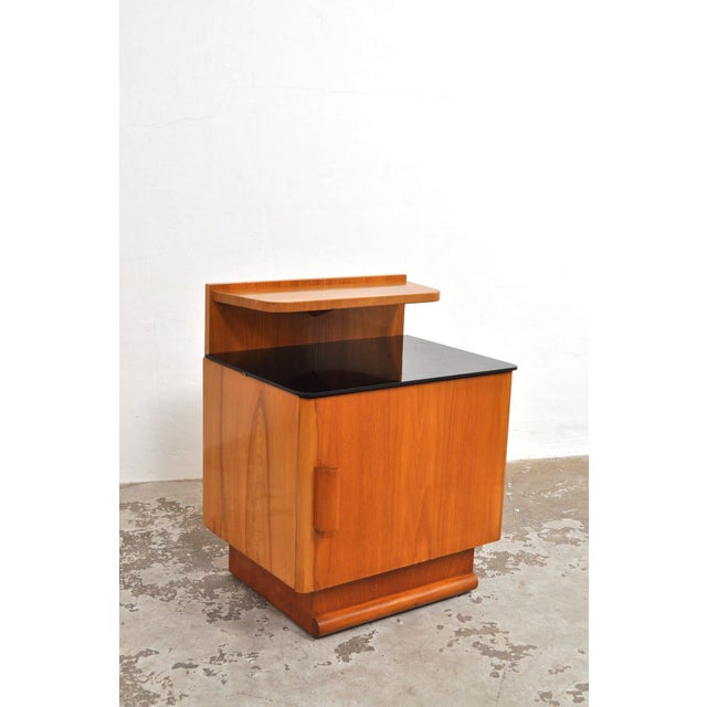 Art Deco Bedside Tables by Jindřich Halabala, 1940s, Set of 2 For Sale - Image 3 of 14