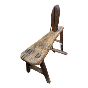 Antique Amish Saddlemaker's Bench Stool Harness Leather Maker's Bench.