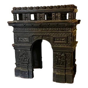 Antique 19th Century French Cast Iron Grand Tour Architectural Model of the Arc De Triumph or Triumphal Arch in Paris