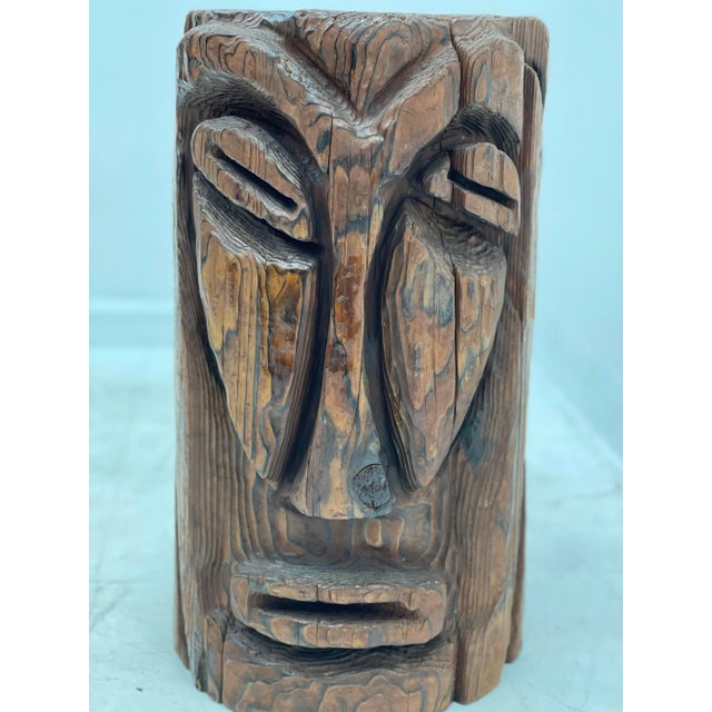 Vintage Hand Carved Stand Table For Sale In Seattle - Image 6 of 7