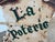 White 1930s French Provincial Antique Painted Metal Trade Sign 'La Poterie' For Sale - Image 8 of 10