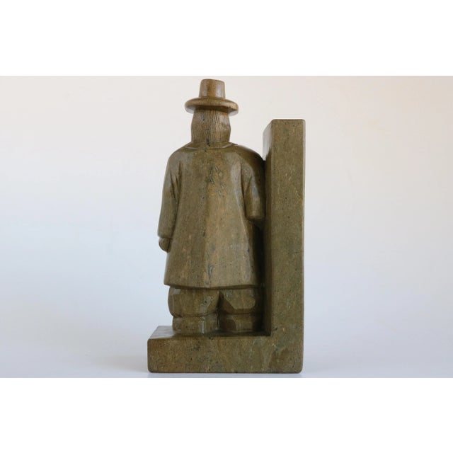 Asian Carved Soapstone Bookends - a Pair For Sale - Image 10 of 11