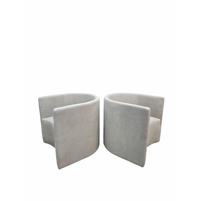 MCM Barrel Back Lounge Chairs Newly Reupholstered - Pair For Sale - Image 12 of 12