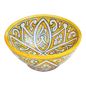 Mid 20th Century Yellow-Patterned Andalusian Ceramic Decorative Bowl