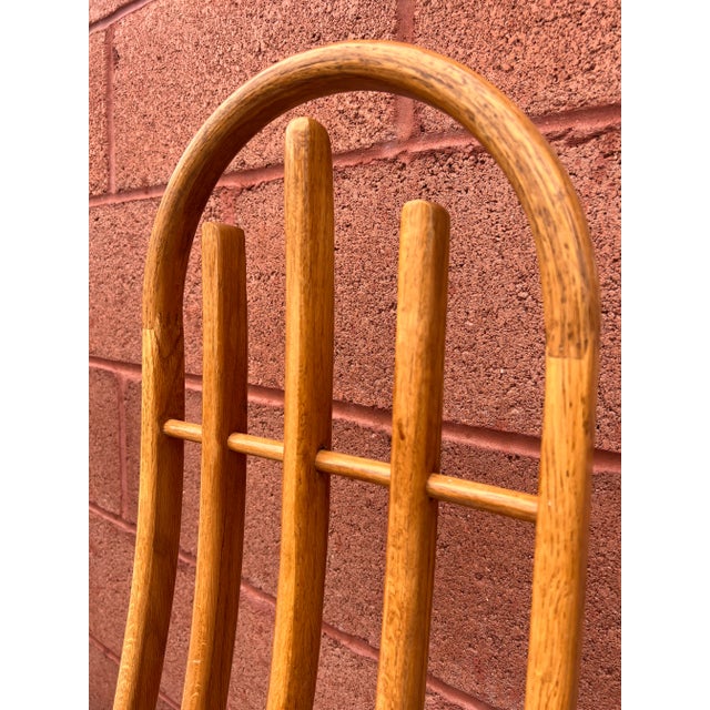 Wood 1990s Vintage Architectural Oak Dining Chairs- Set of 6 For Sale - Image 7 of 12