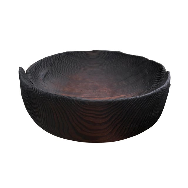 2020s Large Japanese Yakisugi Bowl For Sale - Image 5 of 13