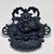 Black Vintage Ornate Cast Iron Inkwell For Sale - Image 8 of 12