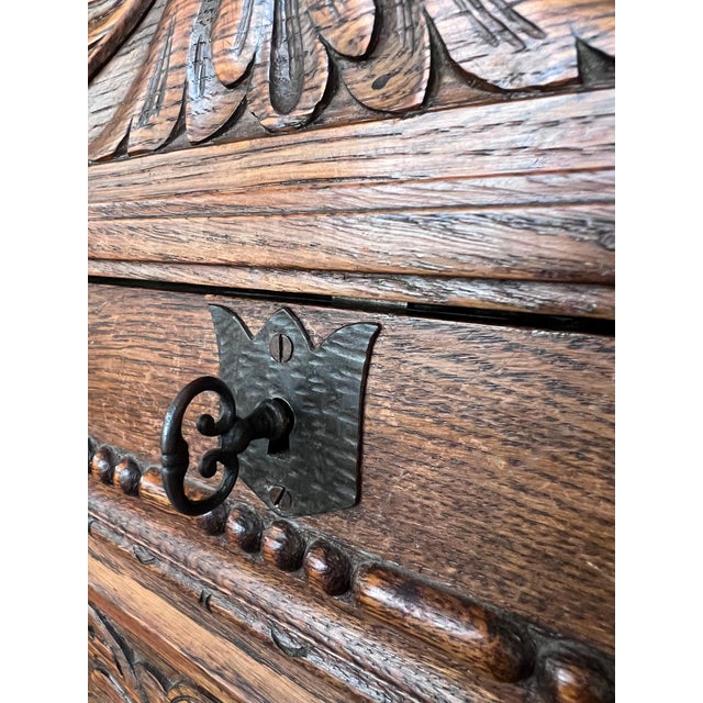 Spanish Baroque Cabinet Bar in Carved Walnut, 1910s For Sale - Image 10 of 18