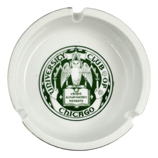 Vintage University Club Chicago Ceramic Ashtray For Sale