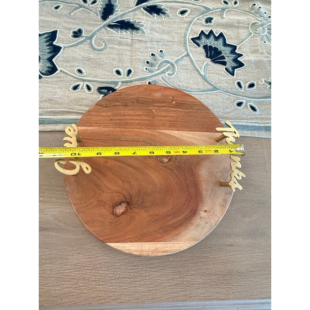 Wood Give Thanks Wooden Serving Tray or Charcuterie Board For Sale - Image 7 of 9