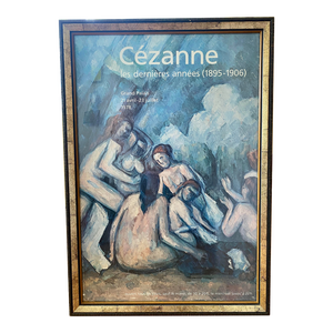 1970s French Original Cézanne Exhibition Poster, Framed