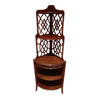 20th Century Mahogany Display Etagere For Sale
