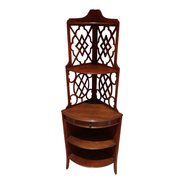 20th Century Mahogany Display Etagere For Sale