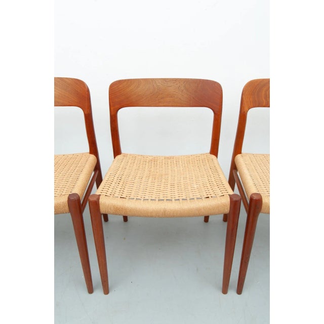 Vintage Dining Chairs in Teak by Niels Otto Møller for J. L. Møller Möbelfabrik, 1950s, Set of 4 For Sale - Image 12 of 17