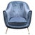 Vintage Light Blue Velvet Chair by Isa Bergamo, 1950s For Sale - Image 6 of 6