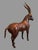 Animal Skin Vintage Antique Leather 21" Figural Ibex Statue Sculpture For Sale - Image 7 of 9
