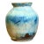 Vintage Blue and White Pottery Vase For Sale