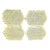 Vintage Handmade Crocheted Placemats Set of 4 Yellow Green Floral Design For Sale