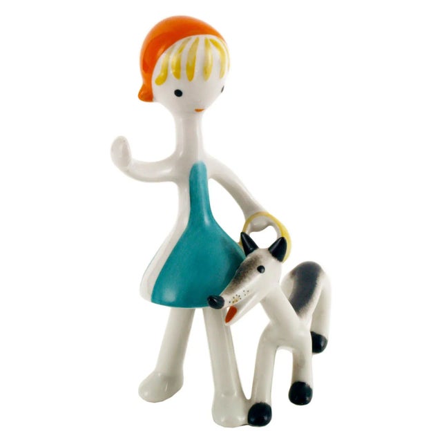 Vintage Art Deco Porcelain Figurine from Hollóháza For Sale - Image 6 of 6