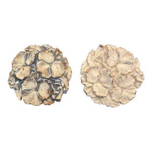 1920s Waverly Studios Cast Iron Hand Painted Curtain Tie Backs - Set of 2