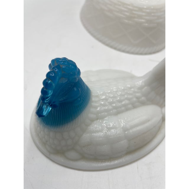Vintage Milk Glass Hen on Nest For Sale - Image 9 of 10