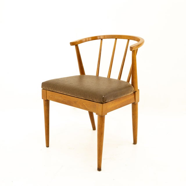 Mid Century Walnut Barrel Dining Chairs With Spindles Set of 5 Chairish