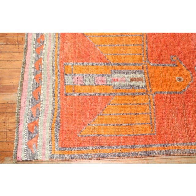 Vintage Pigeon Turkish Kurd Runner - 3'3" x 11' For Sale - Image 4 of 9
