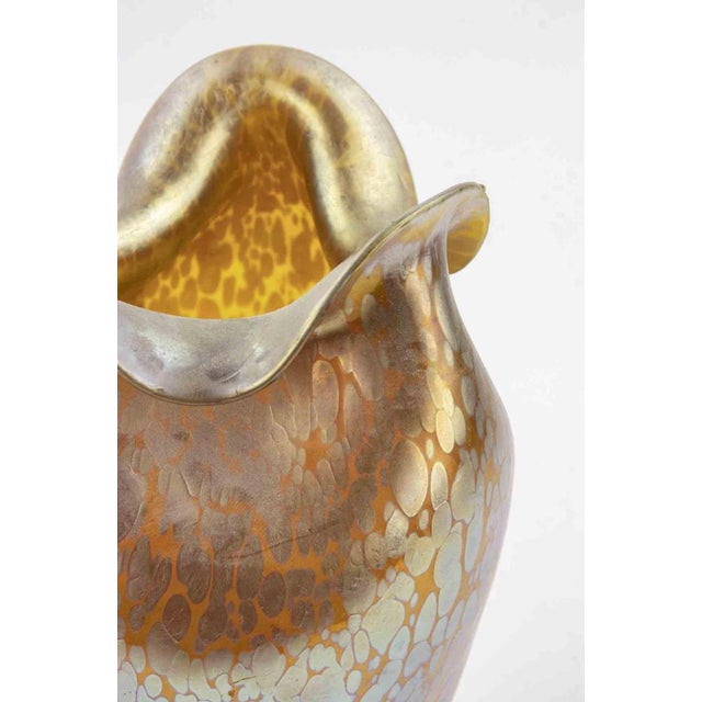 Iridescent Glass Vase attributed to Loetz, 1930s For Sale - Image 4 of 5