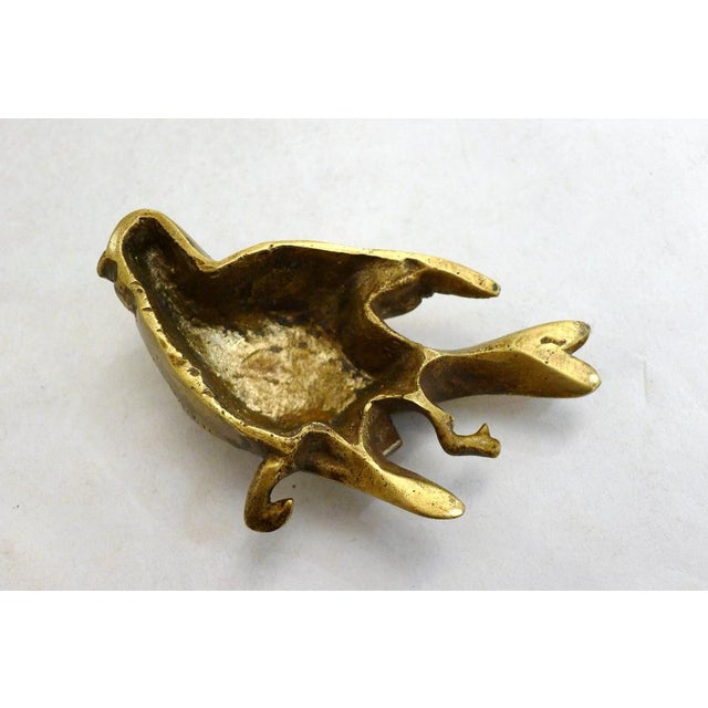 Small Paperweight Sculpture of a Dead Bird in Gilt Bronze or Brass, Early 20th Century For Sale - Image 10 of 13