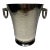 Vintage Traditional Silver Finish Hammered Metal Insulated Ice Bucket For Sale