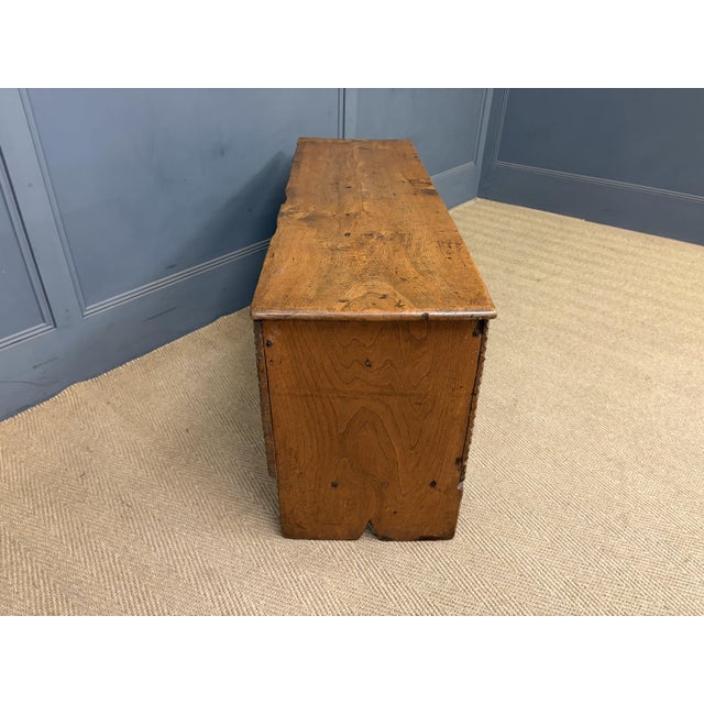 Brown 18th Century Elm Coffer, 1750 For Sale - Image 8 of 14