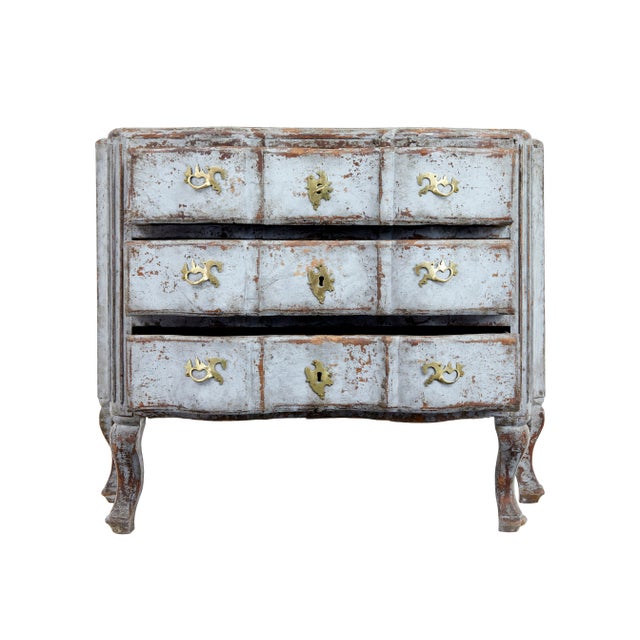 Early 19th Century Swedish Painted Baroque Revival Chest of Drawers, 1820s For Sale - Image 6 of 11